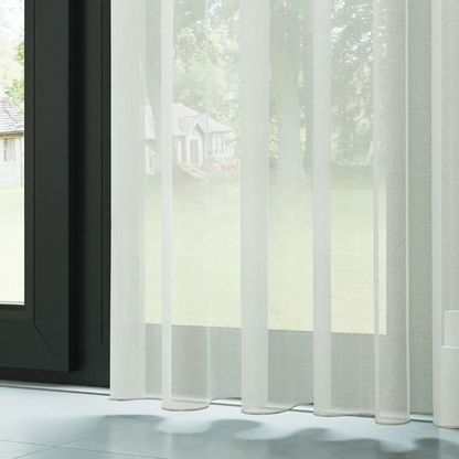Modern Ecru Soft Crepe Textured Sheer Curtain