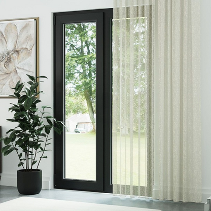 Ecru Shantung Textured Sheer Curtain