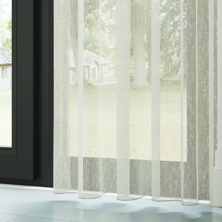 Ecru Shantung Textured Sheer Curtain