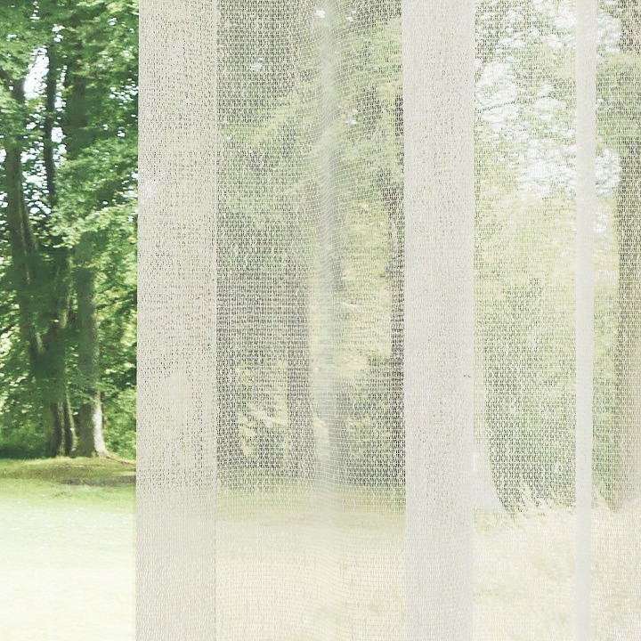 Ecru Shantung Textured Sheer Curtain