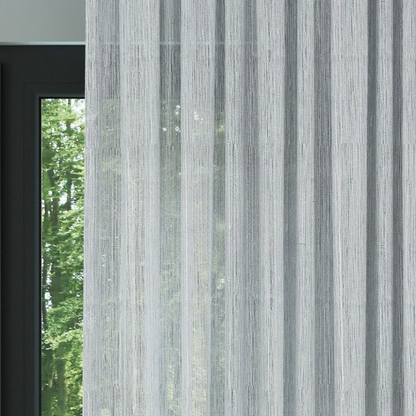 Grey Bark Textured Sheer Curtain