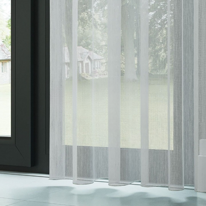 Grey Bamboo Textured Plain Sheer Curtain