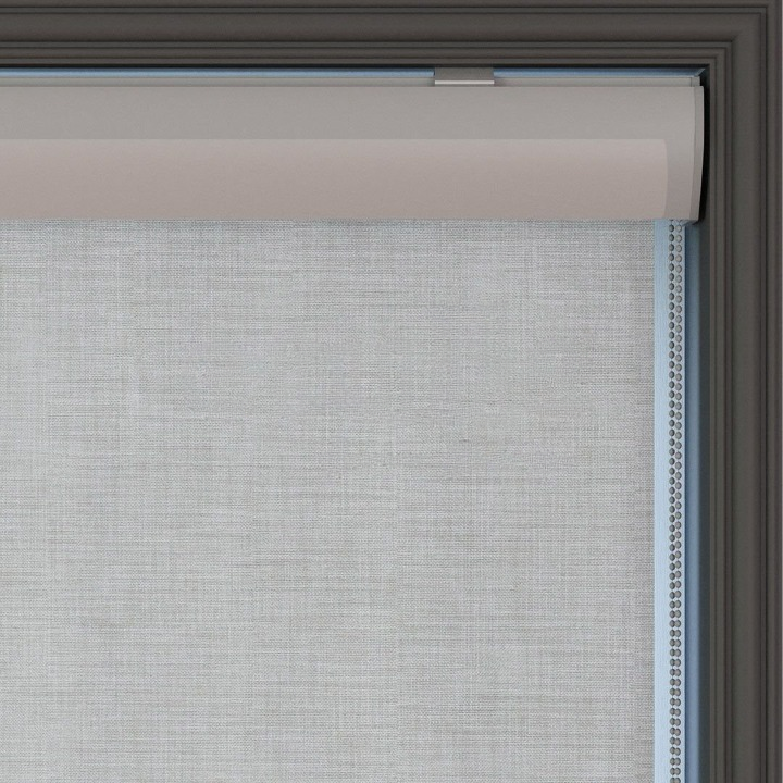 Grey Linen Textured Blackout Roller Blinds