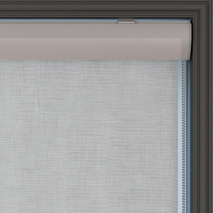 Grey Linen Textured Blackout Roller Blinds
