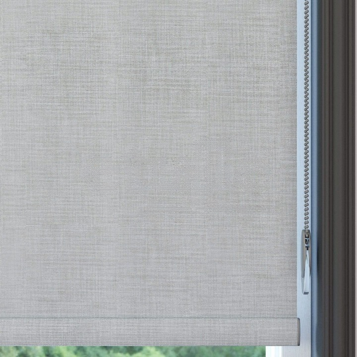 Grey Linen Textured Blackout Roller Blinds