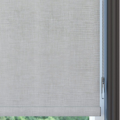 Grey Linen Textured Blackout Roller Blinds