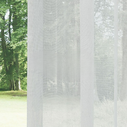 Grey Shimmering Silk Look Sheer Curtain