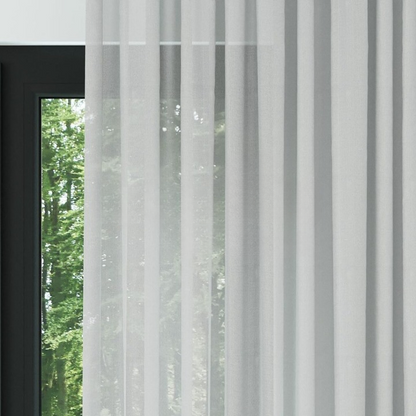 Modern Grey Soft Crepe Textured Sheer Curtain