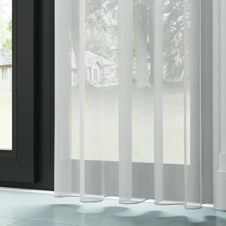 Modern Grey Soft Crepe Textured Sheer Curtain