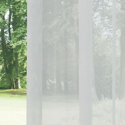Modern Grey Soft Crepe Textured Sheer Curtain