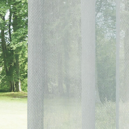 Grey Honeycomb Textured Linen Look Sheer Curtain