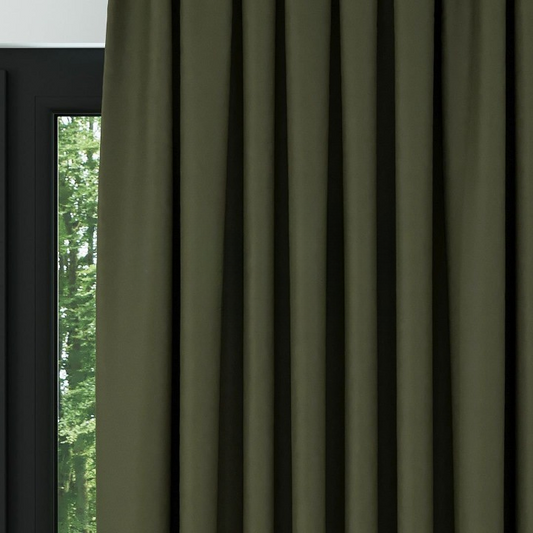 Olive Green Thermal Insulated Blackout Curtains