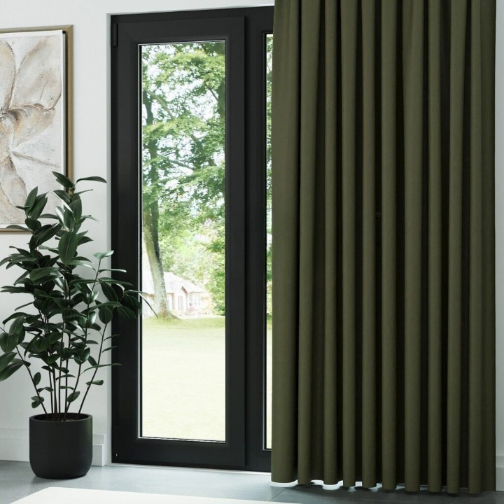 Olive Green Thermal Insulated Blackout Curtains