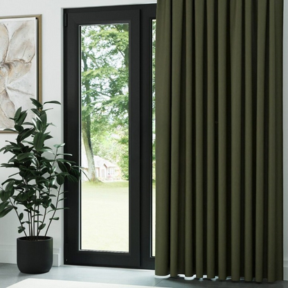 Olive Green Thermal Insulated Blackout Curtains