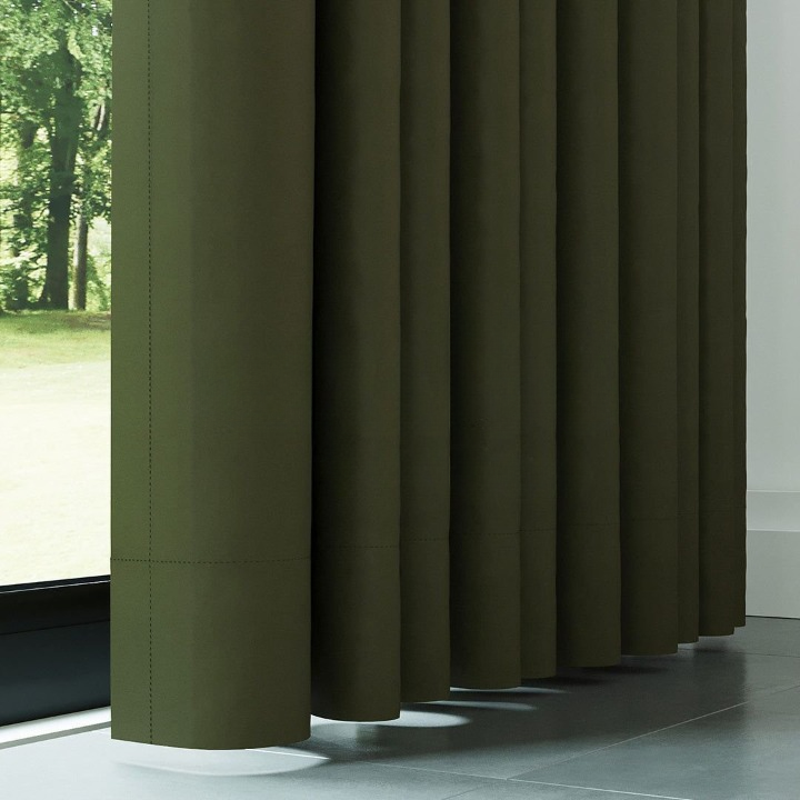 Olive Green Thermal Insulated Blackout Curtains