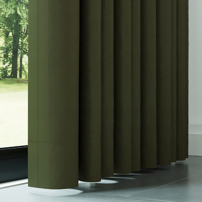Olive Green Thermal Insulated Blackout Curtains