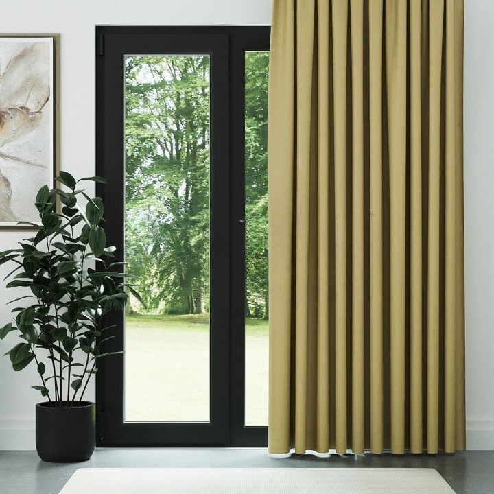 Mustard Yellow Thermal Insulated Blackout Curtains