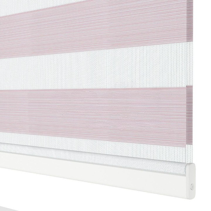 Pink Plain Zebra Roller Blind