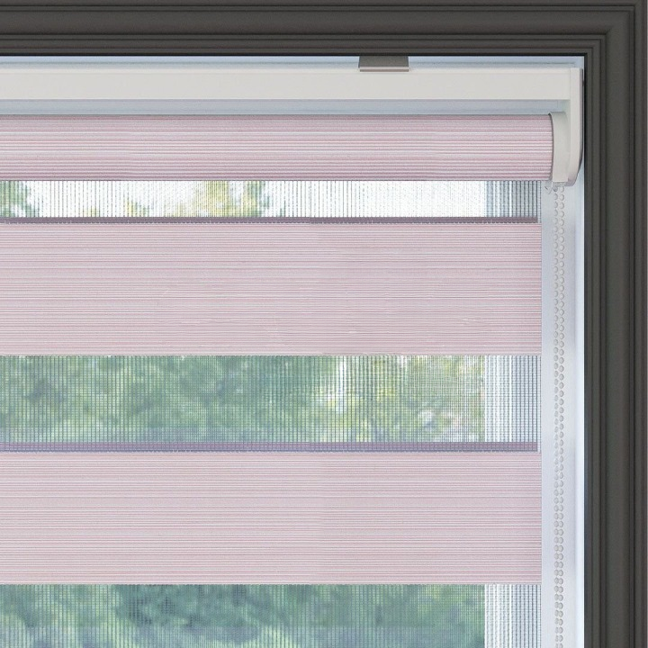 Pink Plain Zebra Roller Blind