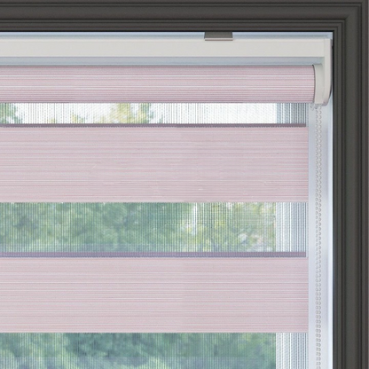 Pink Plain Zebra Roller Blind