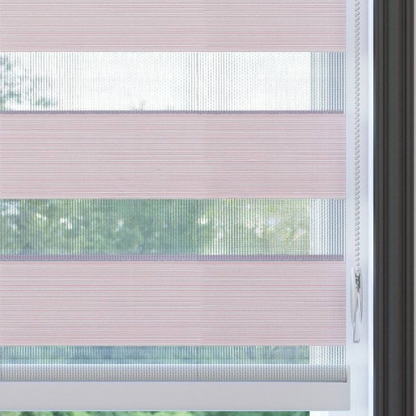 Pink Plain Zebra Roller Blind
