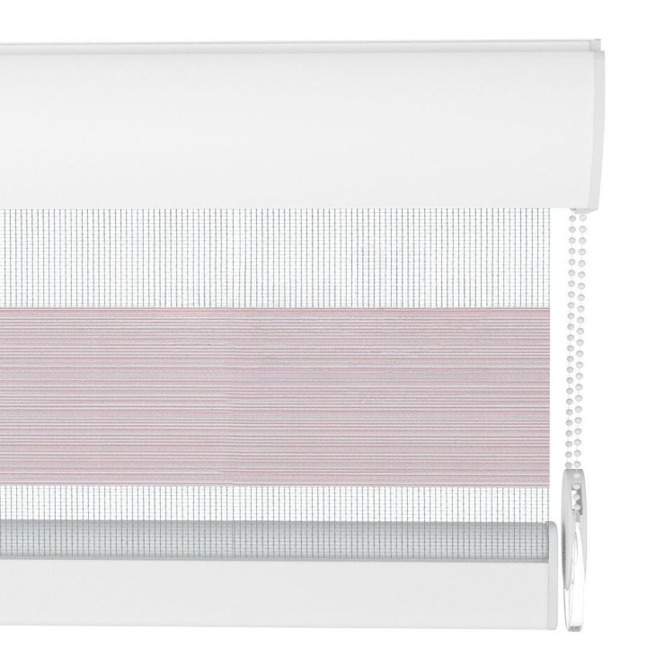 Pink Plain Zebra Roller Blind