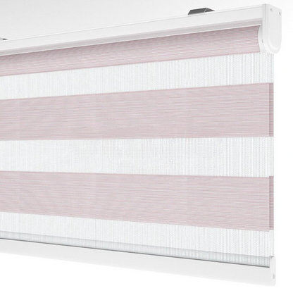 Pink Plain Zebra Roller Blind