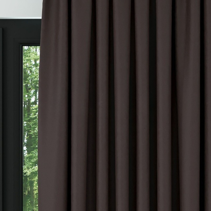 Brown Thermal Insulated Blackout Curtains