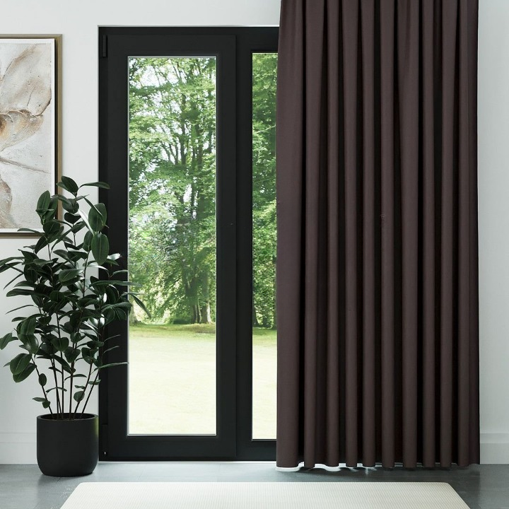 Brown Thermal Insulated Blackout Curtains
