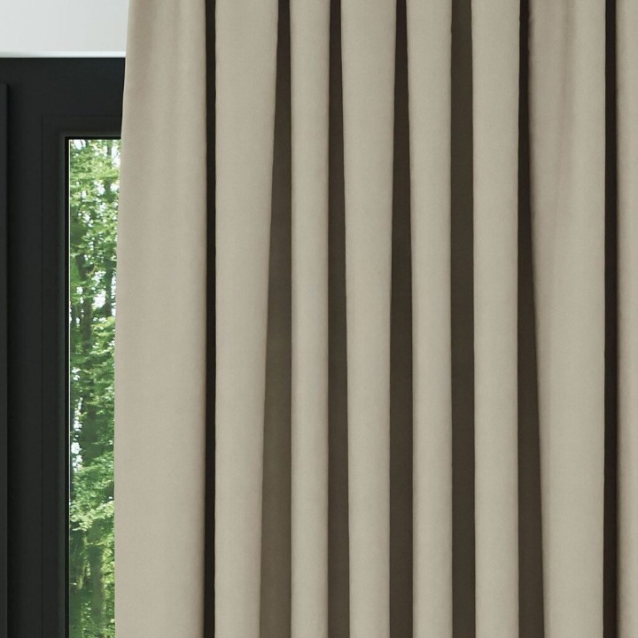 Cream Beige Thermal Insulated Blackout Curtains