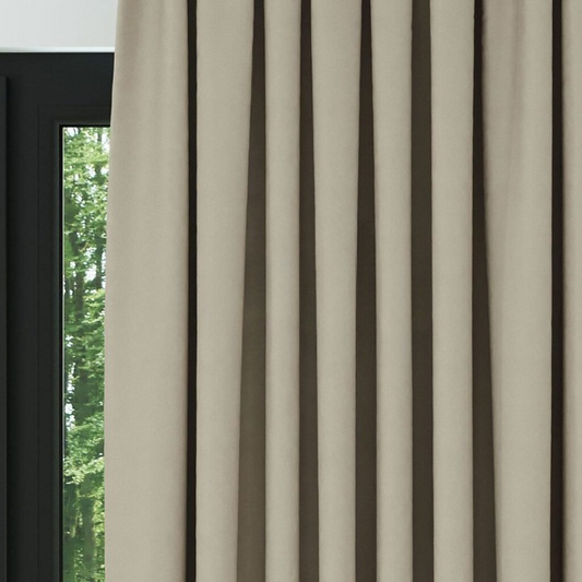 Cream Beige Thermal Insulated Blackout Curtains