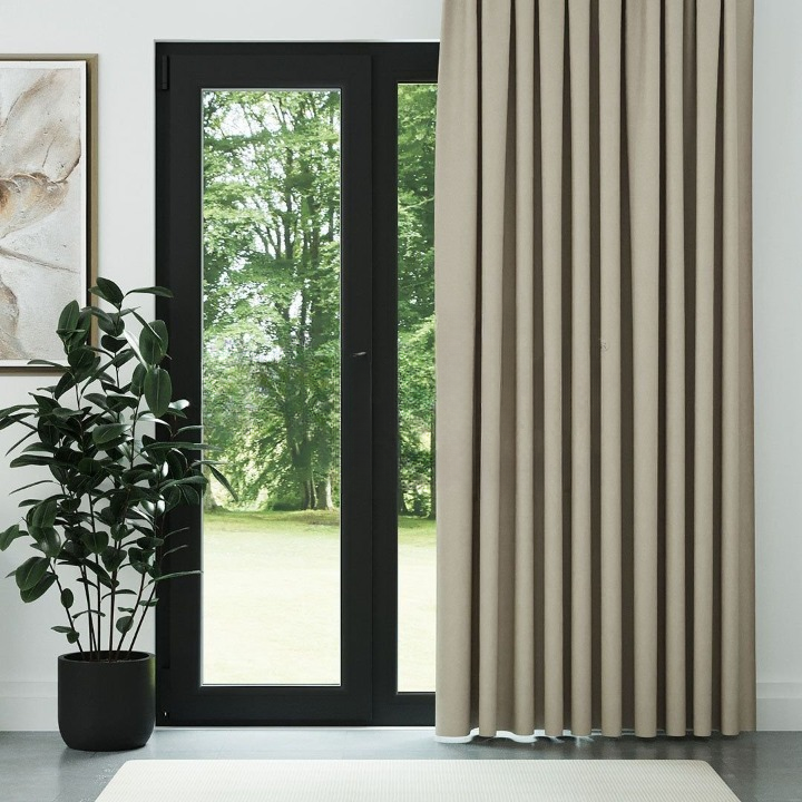 Cream Beige Thermal Insulated Blackout Curtains