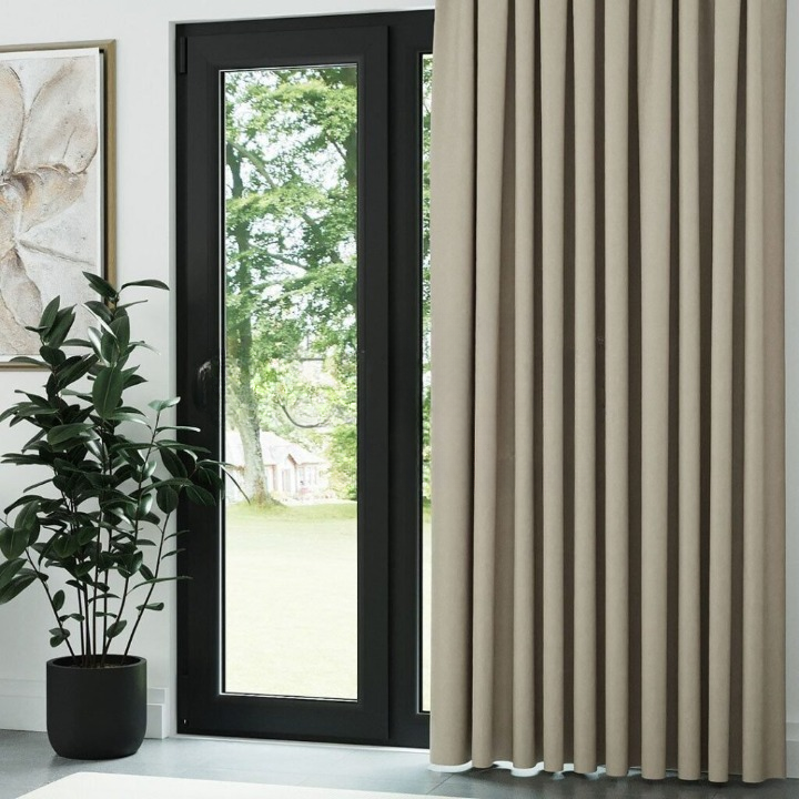 Cream Beige Thermal Insulated Blackout Curtains