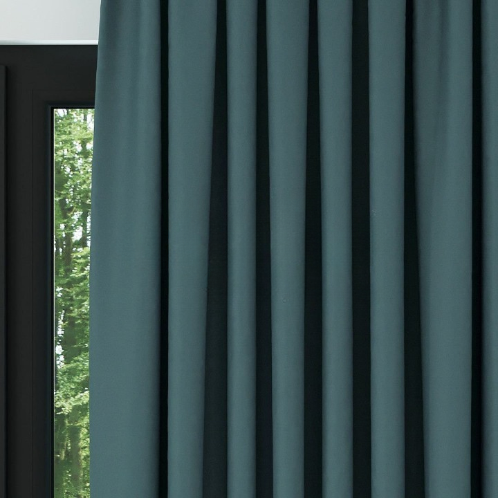 Dark Teal Thermal Insulated Blackout Curtains