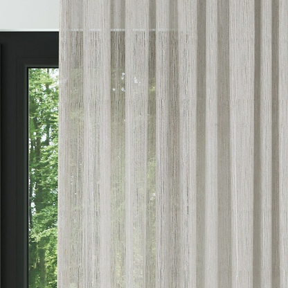 Cream Bark Textured Sheer Curtain