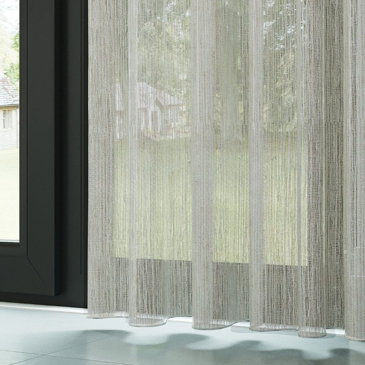 Cream Bark Textured Sheer Curtain