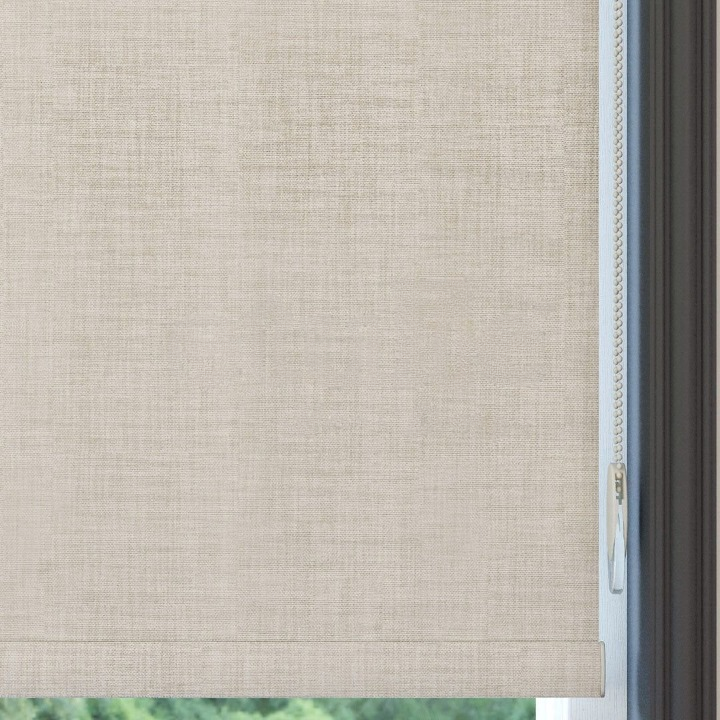 Cream Linen Textured Blackout Roller Blinds