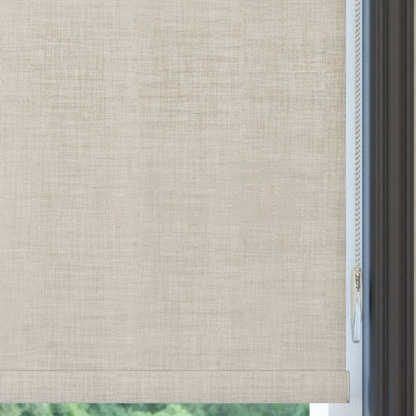 Cream Linen Textured Blackout Roller Blinds