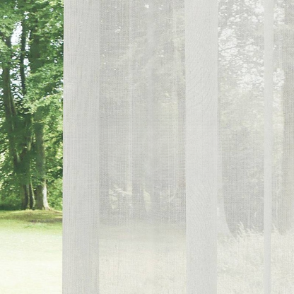 Cream Shimmering Silk Look Sheer Curtain