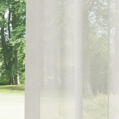 Cream High Density Silk Crepe Plain Sheer Curtain