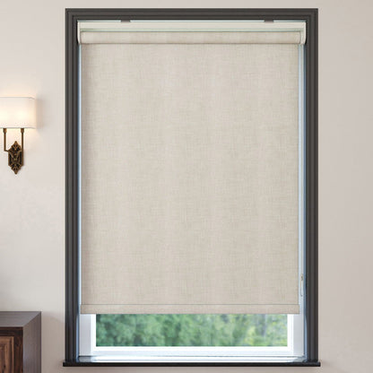 Cream Linen Textured Matte Roller Blinds