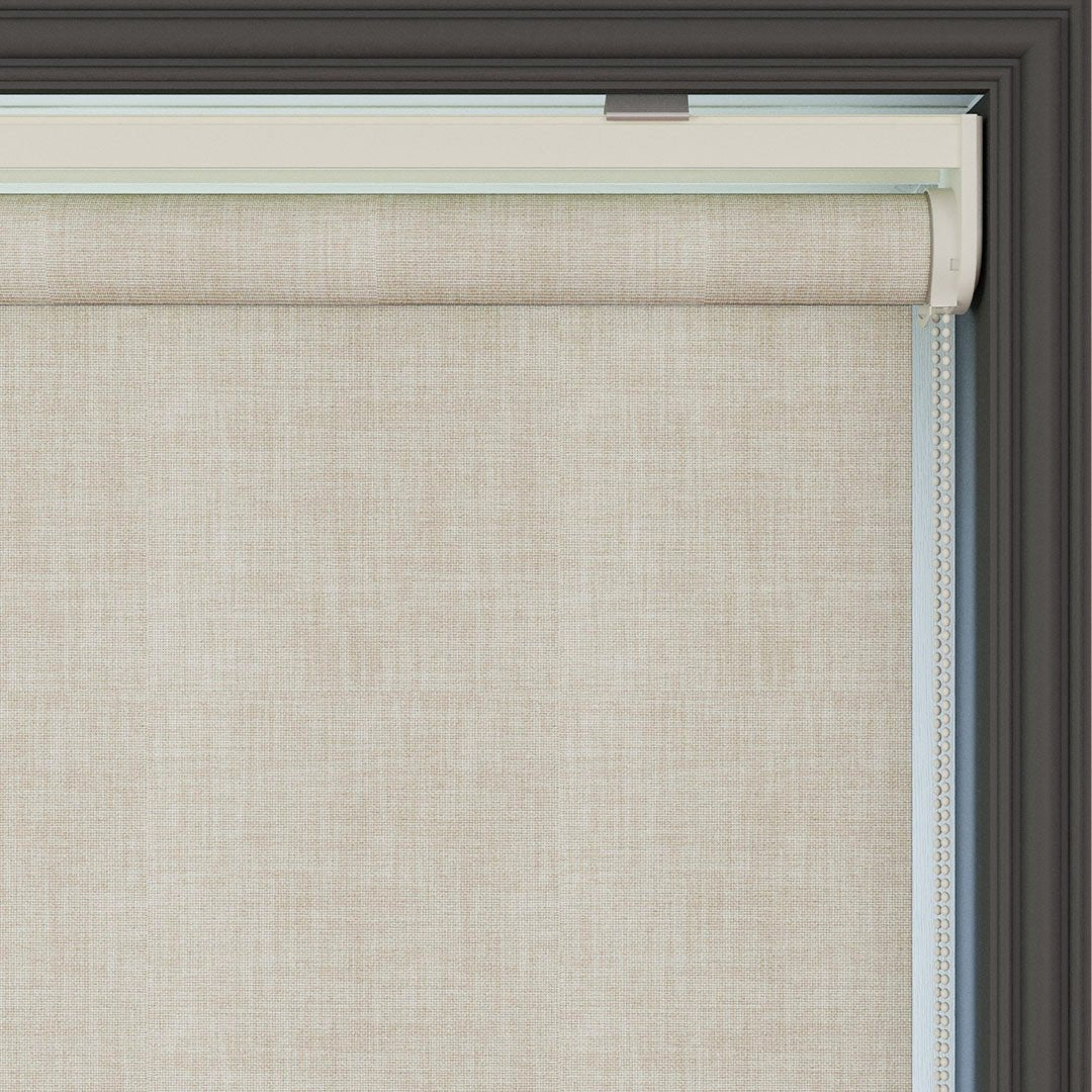 Cream Linen Textured Matte Roller Blinds