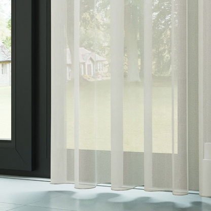 Modern Cream Soft Crepe Textured Sheer Curtain