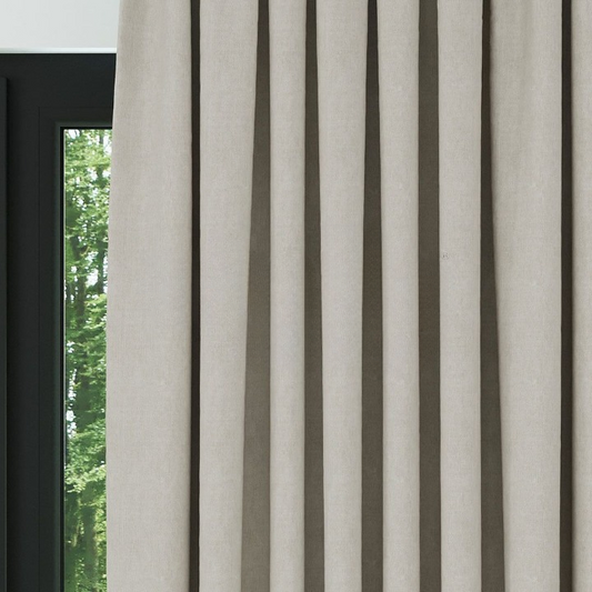 Cream Textured Linen Drapes