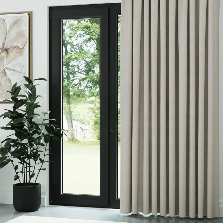 Cream Textured Linen Drapes
