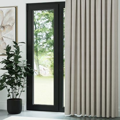 Cream Textured Linen Drapes