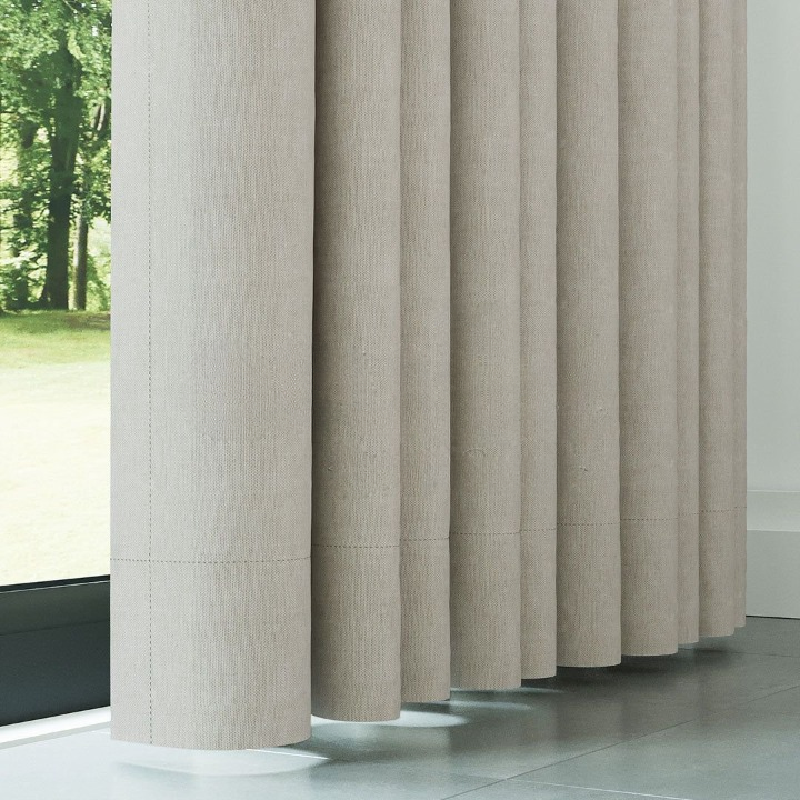 Cream Textured Linen Drapes
