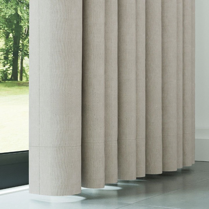 Cream Textured Linen Drapes