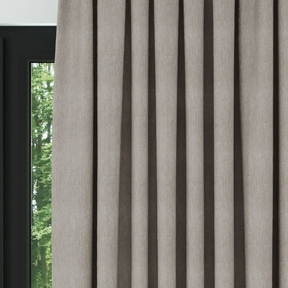 Cream Crosshatch Linen Drapes