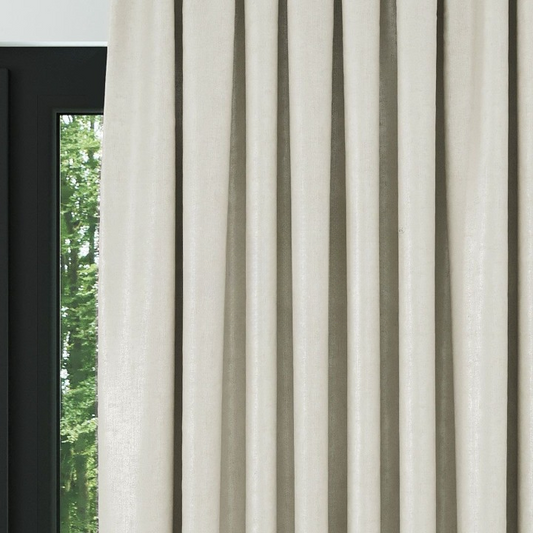 Cream Ribbed Velvet Drapes